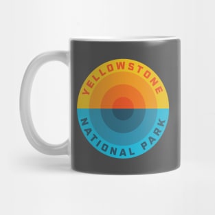 Yellowstone National Park Sunset Retro Mug